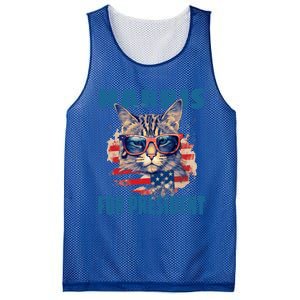 Funny Less Cat Lady Voting For Kamala Harris For Presid Gift Mesh Reversible Basketball Jersey Tank