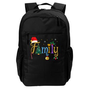 Family Letters Christmas Style Love My Family Christmas Daily Commute Backpack