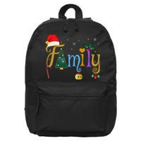 Family Letters Christmas Style Love My Family Christmas 16 in Basic Backpack