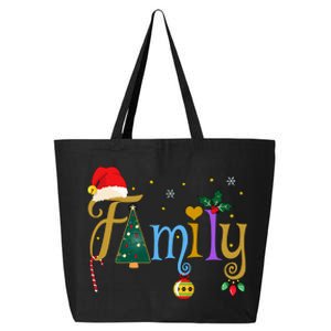 Family Letters Christmas Style Love My Family Christmas 25L Jumbo Tote