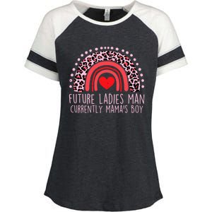 Future Ladies Current Mamas For Valentines Day Cute Gift Enza Ladies Jersey Colorblock Tee