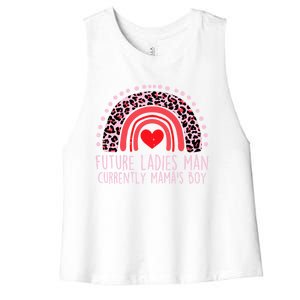 Future Ladies Current Mamas For Valentines Day Cute Gift Women's Racerback Cropped Tank