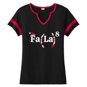 Fa La Christmas Math Teacher Holiday Season Ladies Halftime Notch Neck Tee