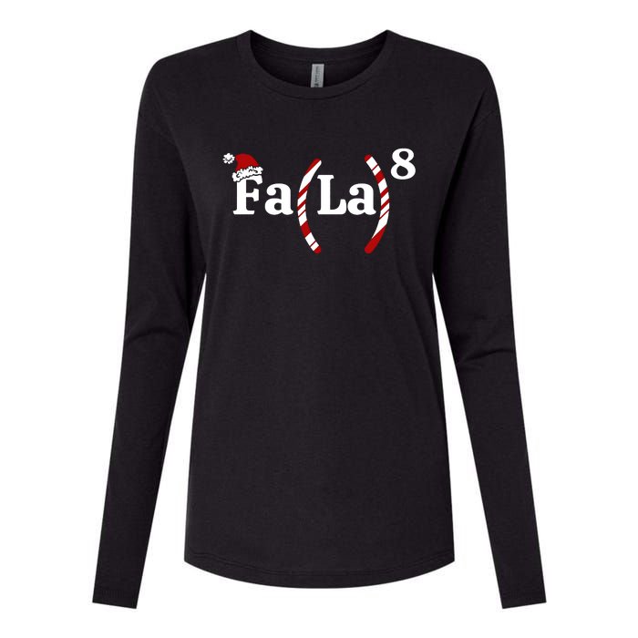 Fa La Christmas Math Teacher Holiday Season Womens Cotton Relaxed Long Sleeve T-Shirt