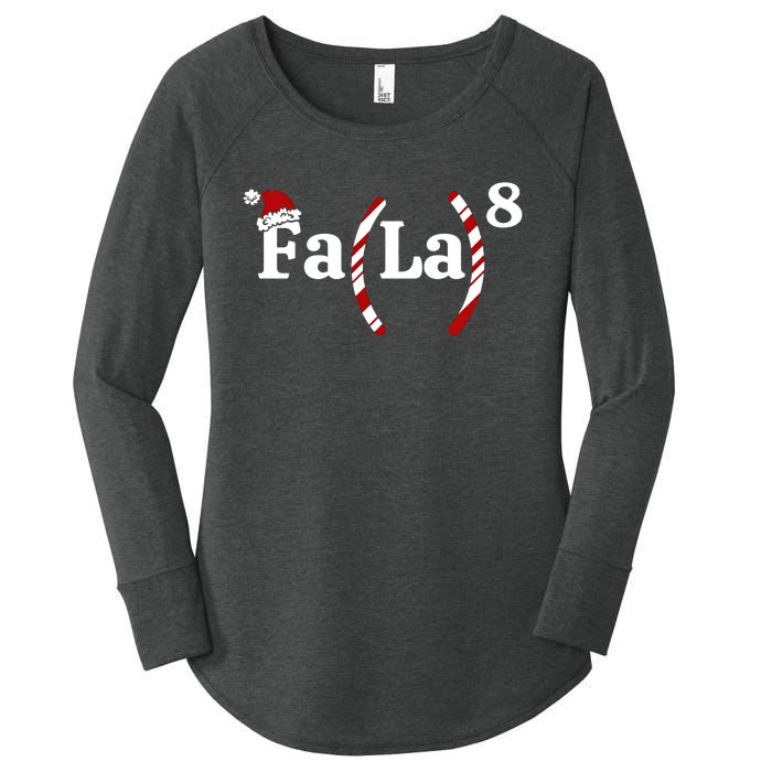 Fa La Christmas Math Teacher Holiday Season Women's Perfect Tri Tunic Long Sleeve Shirt