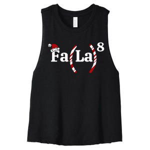 Fa La Christmas Math Teacher Holiday Season Women's Racerback Cropped Tank