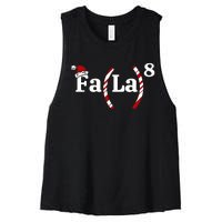 Fa La Christmas Math Teacher Holiday Season Women's Racerback Cropped Tank