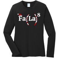 Fa La Christmas Math Teacher Holiday Season Ladies Long Sleeve Shirt