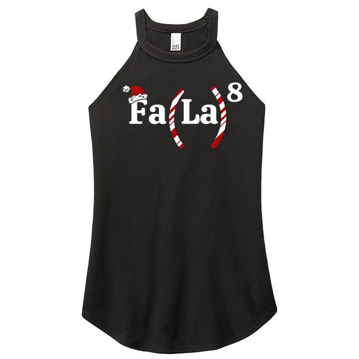 Fa La Christmas Math Teacher Holiday Season Women's Perfect Tri Rocker Tank