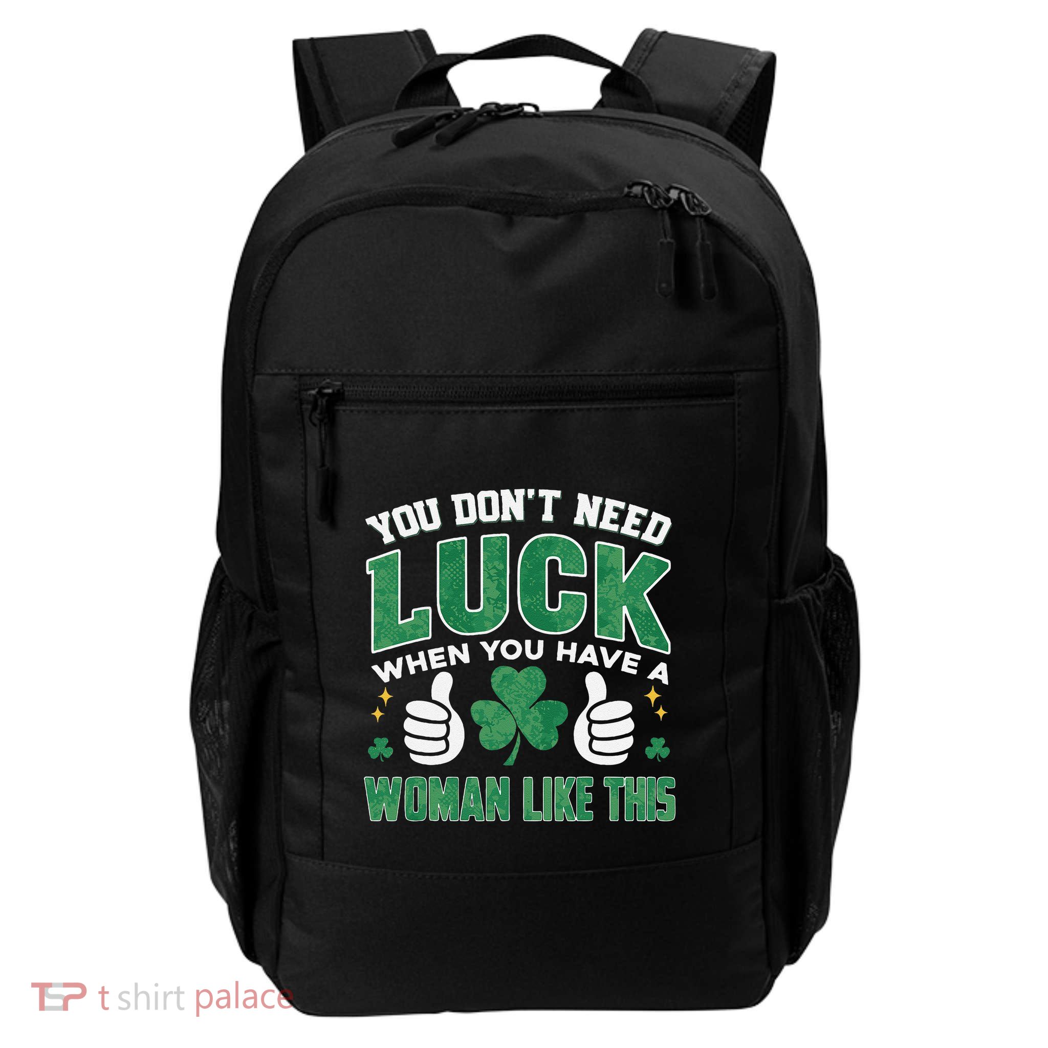 Four Leaf Clover Shamrock Happy Wife St PatrickS Marriage Daily Commute Backpack