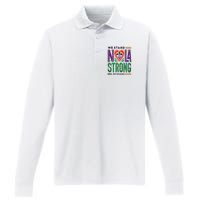 Funny Louisiana Culture T Vintag We Stand Nola Strong Appare Performance Long Sleeve Polo