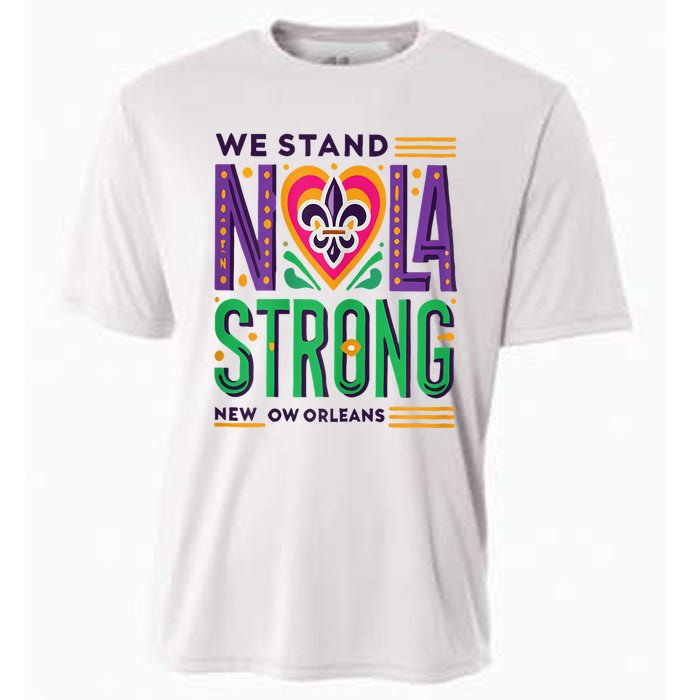 Funny Louisiana Culture T Vintag We Stand Nola Strong Appare Cooling Performance Crew T-Shirt