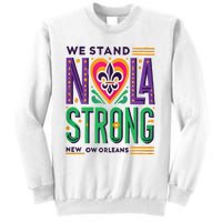 Funny Louisiana Culture T Vintag We Stand Nola Strong Appare Sweatshirt