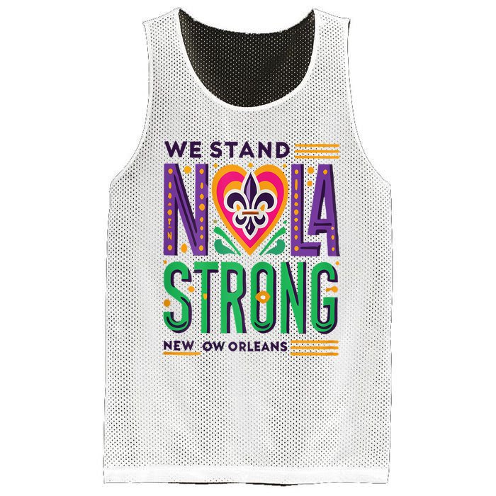 Funny Louisiana Culture T Vintag We Stand Nola Strong Appare Mesh Reversible Basketball Jersey Tank