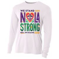 Funny Louisiana Culture T Vintag We Stand Nola Strong Appare Cooling Performance Long Sleeve Crew