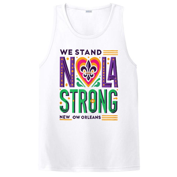 Funny Louisiana Culture T Vintag We Stand Nola Strong Appare PosiCharge Competitor Tank