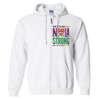 Funny Louisiana Culture T Vintag We Stand Nola Strong Appare Full Zip Hoodie