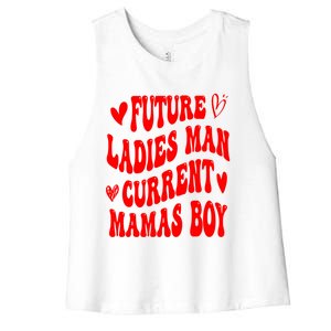 Future Ladies Current Mamas Gift Women's Racerback Cropped Tank