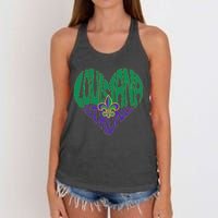 Funny Louisiana Culture Vintag We Stand Nola Strong Appare Women's Knotted Racerback Tank