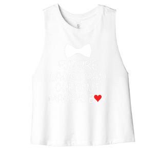 Future Ladies Current Mamas Cute Gift Women's Racerback Cropped Tank