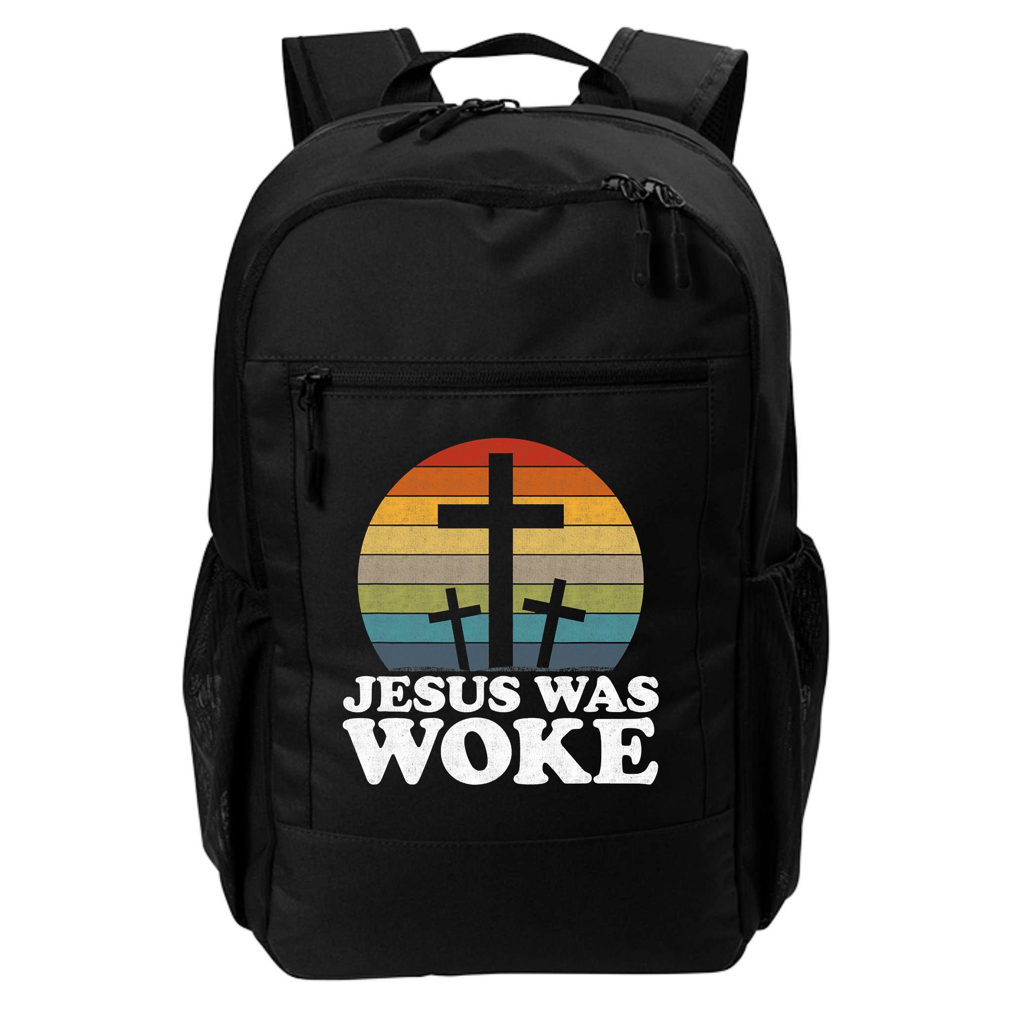Funny Liberal Christian Democrat Jesus Was Woke Backpack