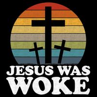 Funny Liberal Christian Democrat Jesus Was Woke Flat Bill Trucker Hat