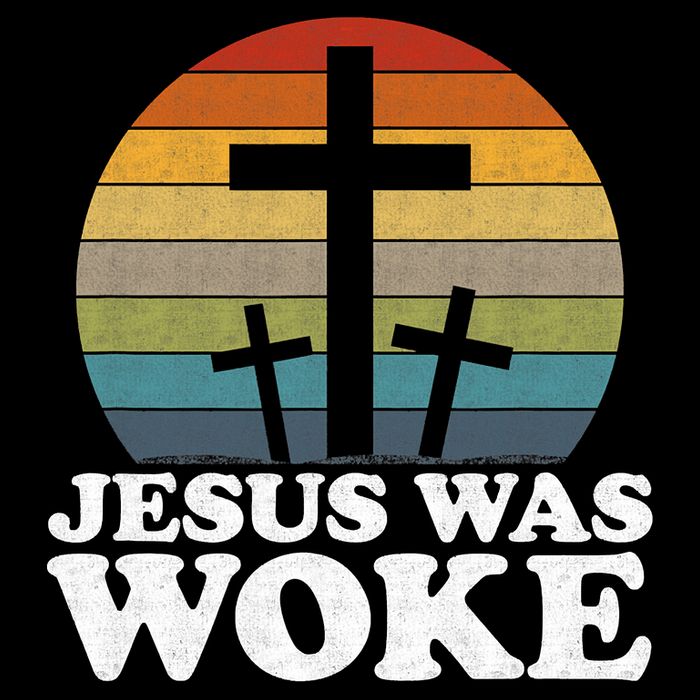 Funny Liberal Christian Democrat Jesus Was Woke Flat Bill Trucker Hat