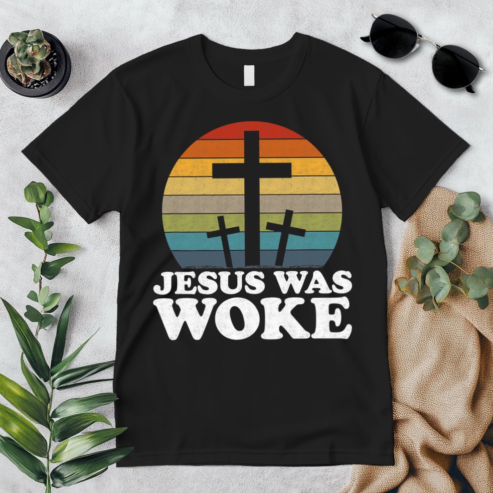 Funny Liberal Christian Democrat Jesus Was Woke Premium T-Shirt