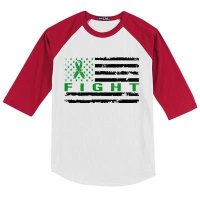 Fight Liver Cancer Awareness T Kids Colorblock Raglan Jersey