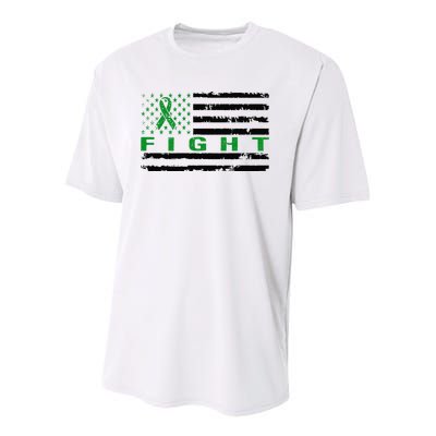 Fight Liver Cancer Awareness T Youth Performance Sprint T-Shirt