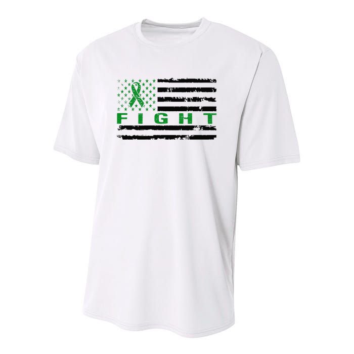 Fight Liver Cancer Awareness T Youth Performance Sprint T-Shirt