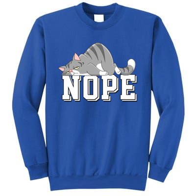 Funny Lazy Cat Nope Not Today Cat Cool Gift Sweatshirt