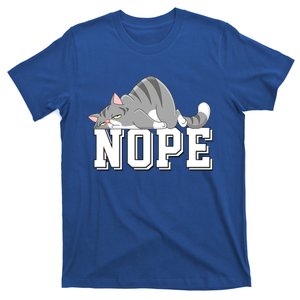 Funny Lazy Cat Nope Not Today Cat Cool Gift T-Shirt