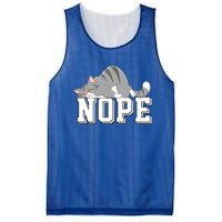 Funny Lazy Cat Nope Not Today Cat Cool Gift Mesh Reversible Basketball Jersey Tank