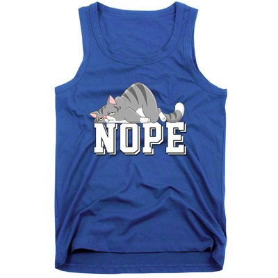 Funny Lazy Cat Nope Not Today Cat Cool Gift Tank Top