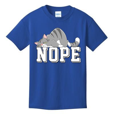 Funny Lazy Cat Nope Not Today Cat Cool Gift Kids T-Shirt