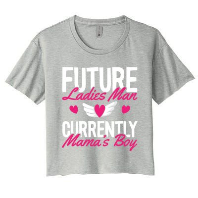 Future Ladies Current Mamas Valentines Day Great Gift Women's Crop Top Tee