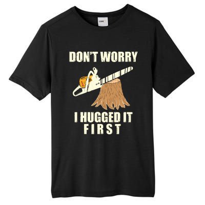 Funny Lumberjack Chainsaw Logging Arborist Gift Men Women Tall Fusion ChromaSoft Performance T-Shirt