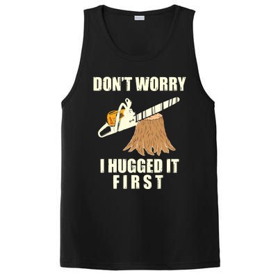 Funny Lumberjack Chainsaw Logging Arborist Gift Men Women PosiCharge Competitor Tank