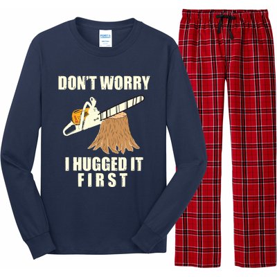 Funny Lumberjack Chainsaw Logging Arborist Gift Men Women Long Sleeve Pajama Set