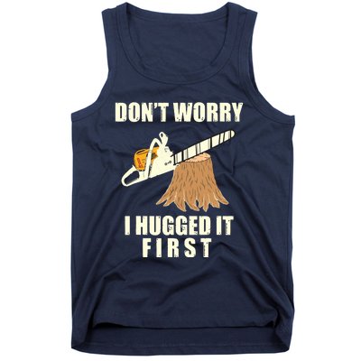 Funny Lumberjack Chainsaw Logging Arborist Gift Men Women Tank Top