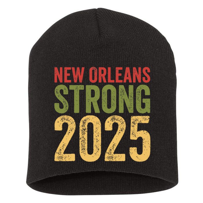 Funny Louisiana Culture T Vintag We Stand Nola Strong Short Acrylic Beanie