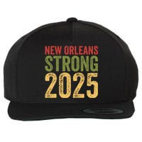 Funny Louisiana Culture T Vintag We Stand Nola Strong Wool Snapback Cap