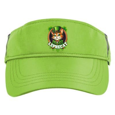 Funny Leprechaun Cat Leprecat St Patricks Day Adult Drive Performance Visor