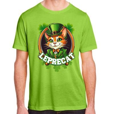 Funny Leprechaun Cat Leprecat St Patricks Day Adult ChromaSoft Performance T-Shirt