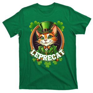 Funny Leprechaun Cat Leprecat St Patricks Day T-Shirt