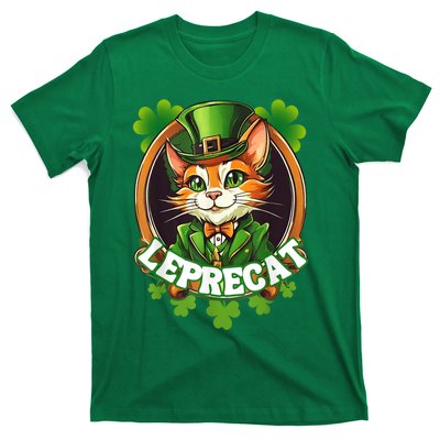 Funny Leprechaun Cat Leprecat St Patricks Day T-Shirt