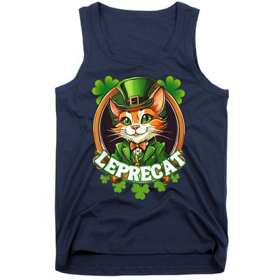 Funny Leprechaun Cat Leprecat St Patricks Day Tank Top