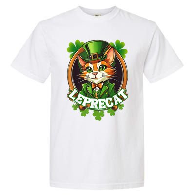 Funny Leprechaun Cat Leprecat St Patricks Day Garment-Dyed Heavyweight T-Shirt