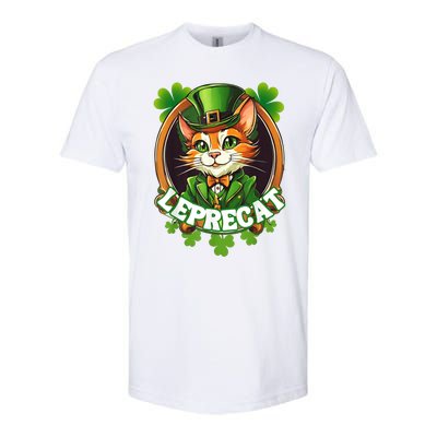 Funny Leprechaun Cat Leprecat St Patricks Day Softstyle CVC T-Shirt